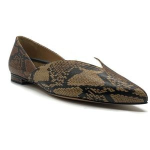 Schutz Katiely Snakeskin Print Leather Loafer